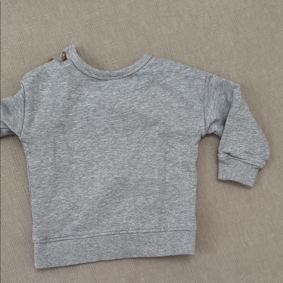 Gray Toddler Sweatshirt with Red Heart - Picture 3 of 4